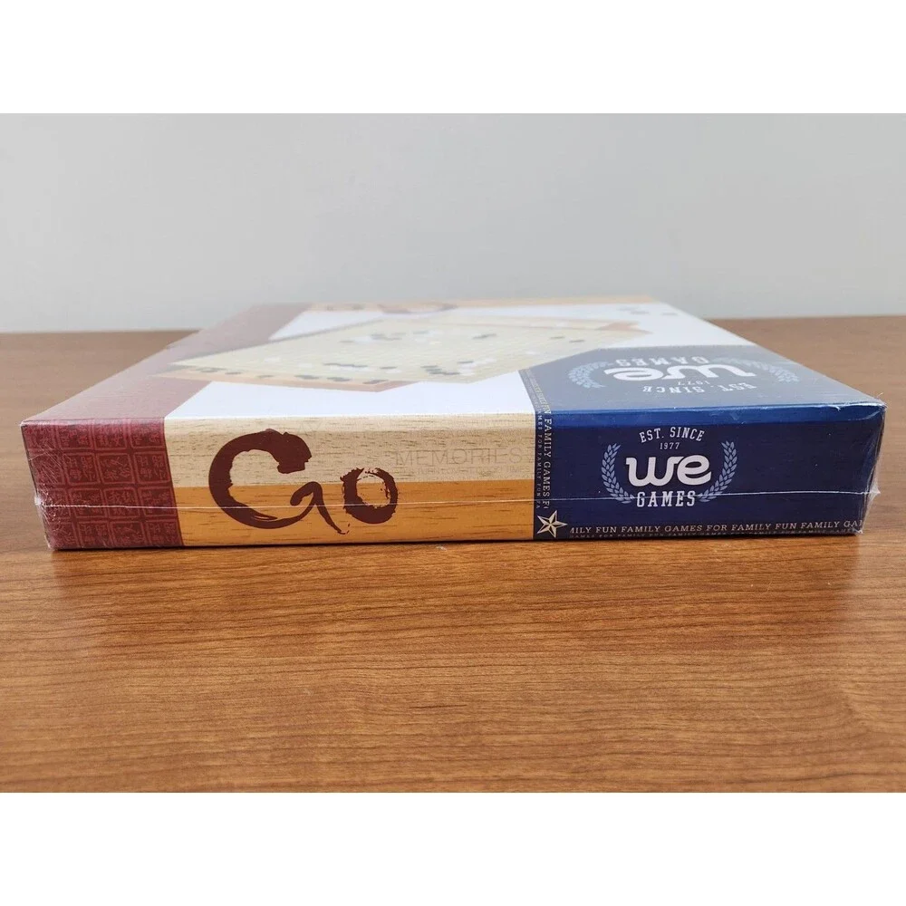 We Games Wood Go Set With Pull Out Drawers 12 Inch Gameboard Sealed New